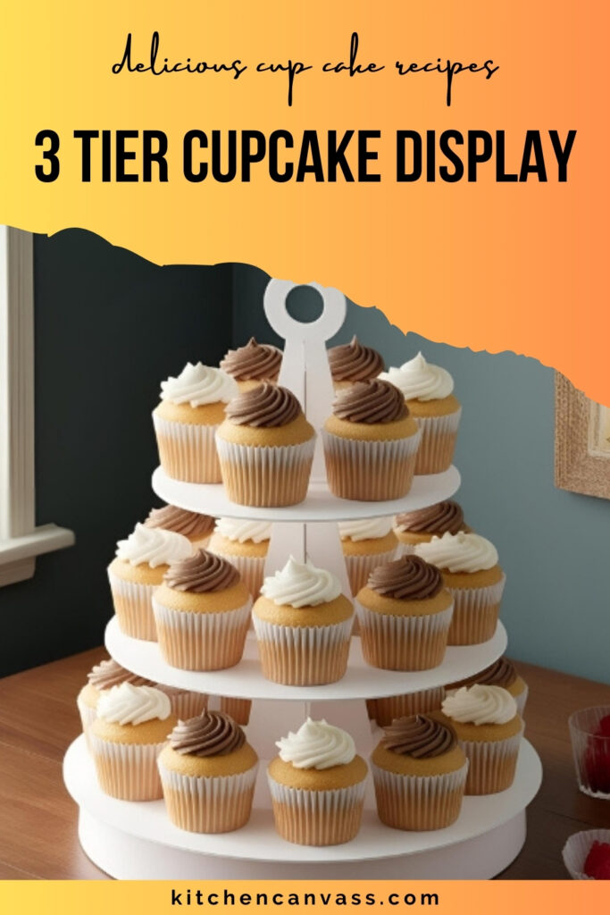 3 tier cupcake display