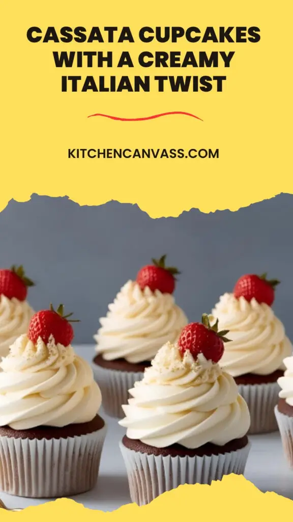 Cassata Cupcakes with a Creamy Italian Twist