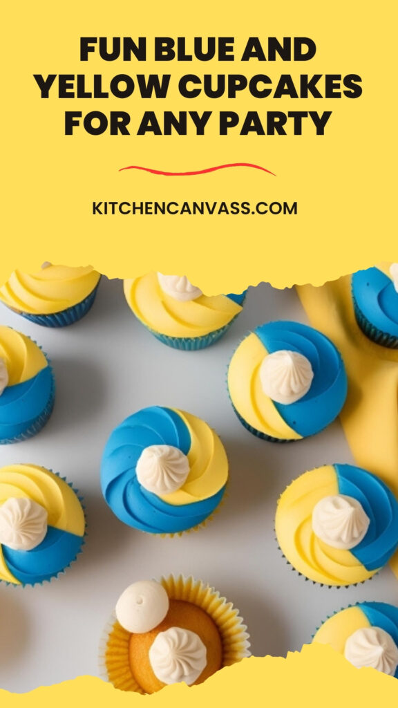 Fun Blue and Yellow Cupcakes for Any Party