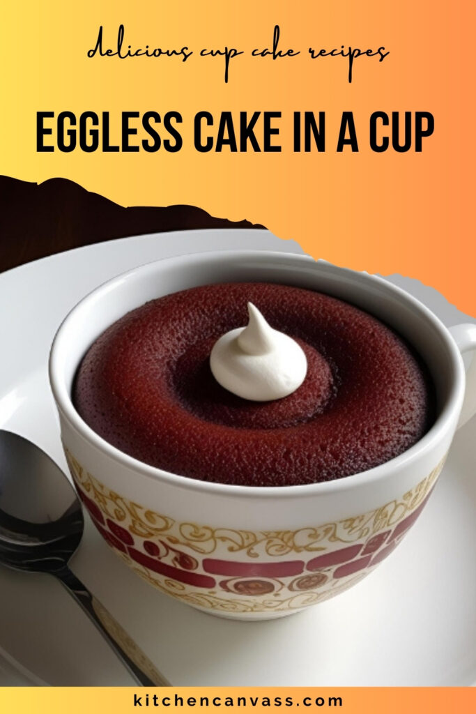 eggless cake in a cup