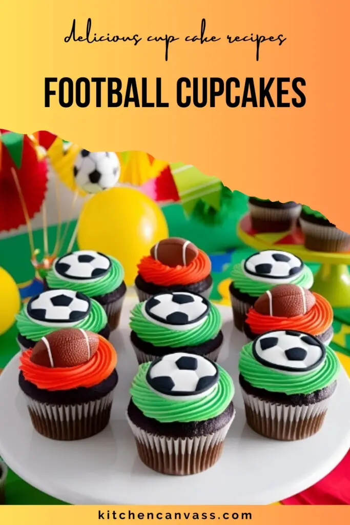 football cupcakes