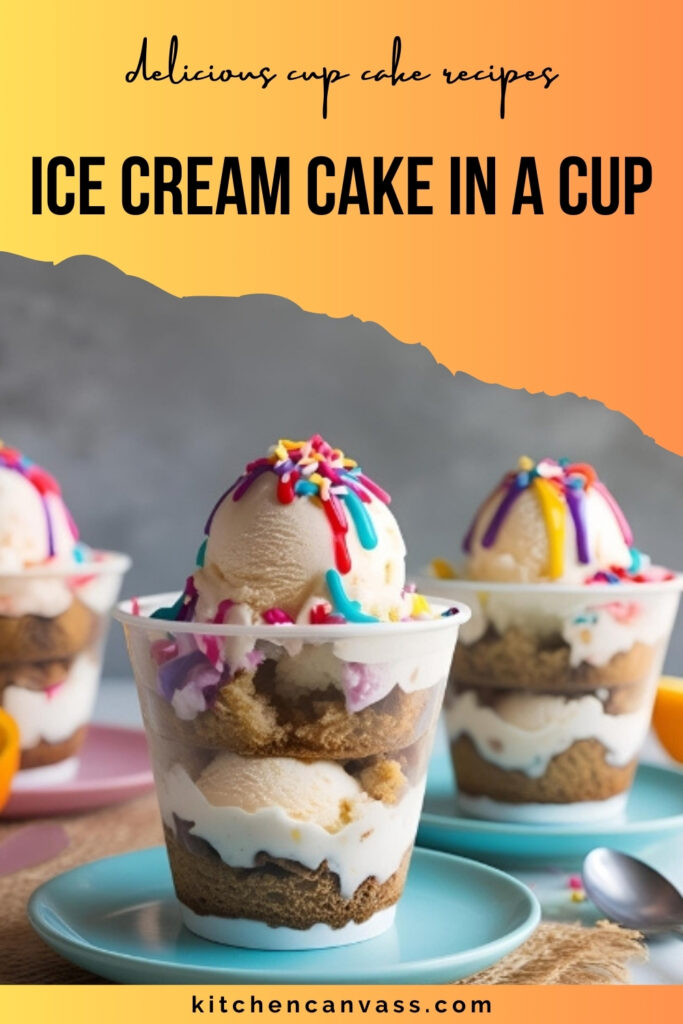 ice cream cake in a cup