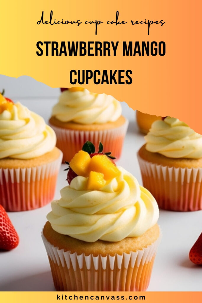 strawberry mango cupcakes