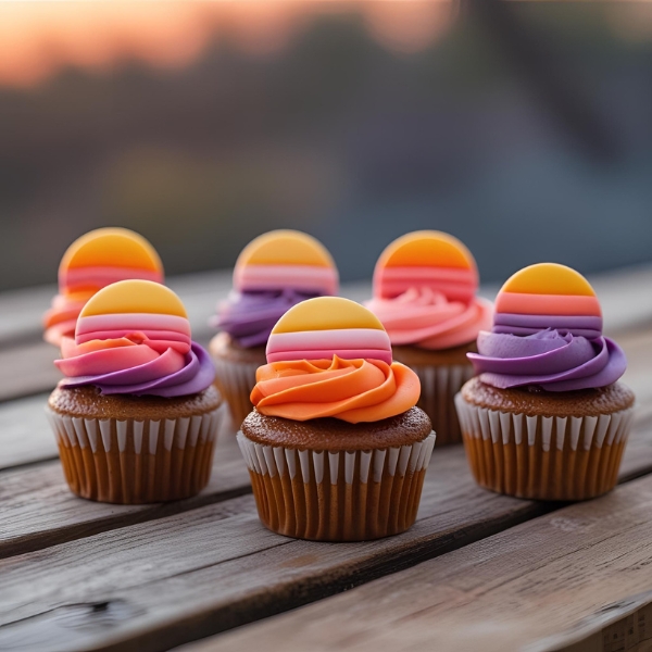 sunset cupcakes