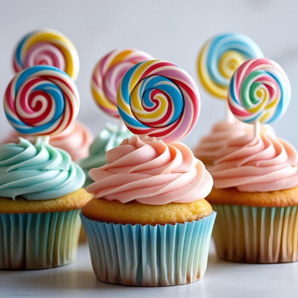 lollipop cupcakes