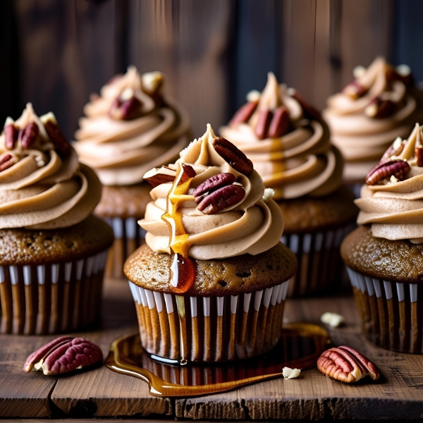 maple and pecan cupcakes