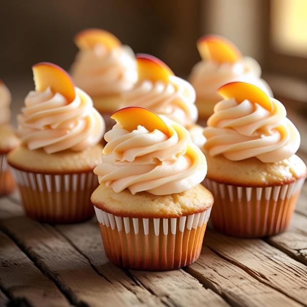 peach cream cheese cupcakes