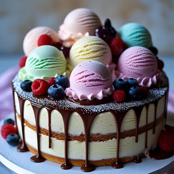 ice cream drip cake