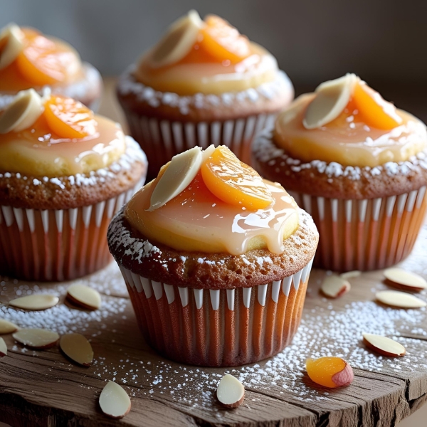 almond apricot cupcakes