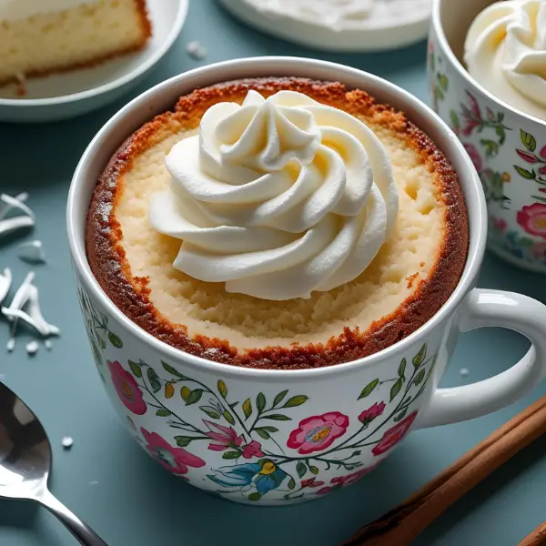 Vanilla Mug Cake Without Baking Powder