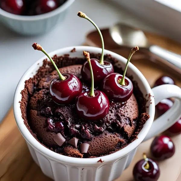 Chocolate Cherry Mug Cake