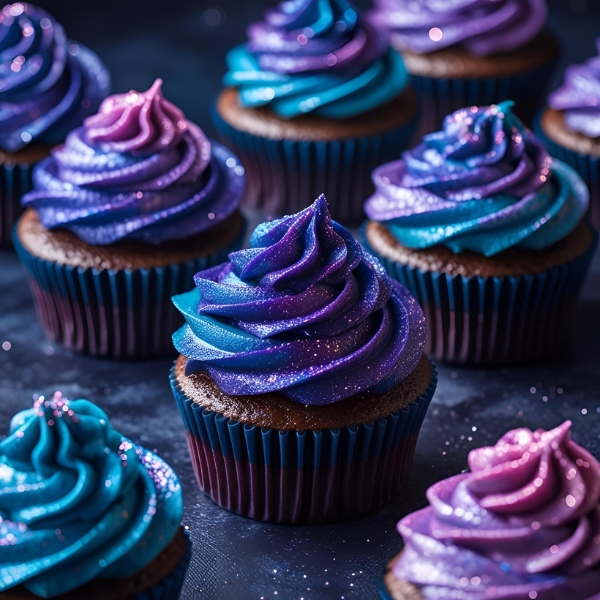 cosmic galaxy cupcakes
