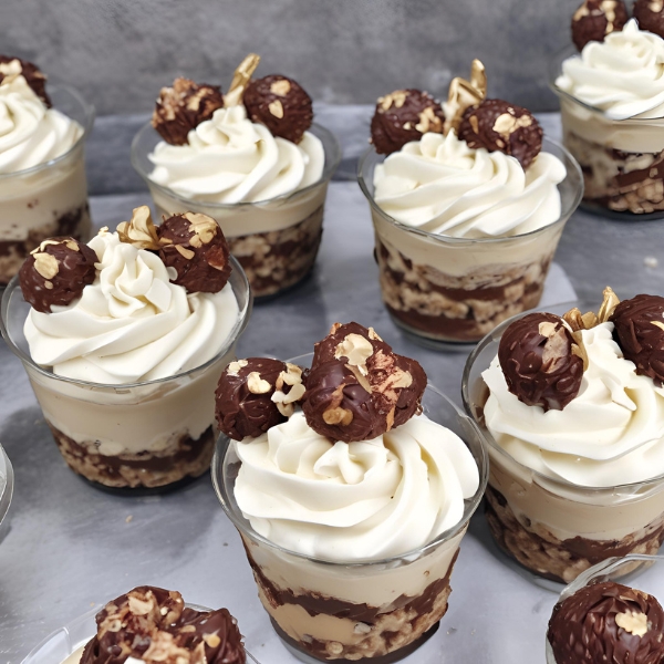Ferrero Rocher Cheesecake Cups