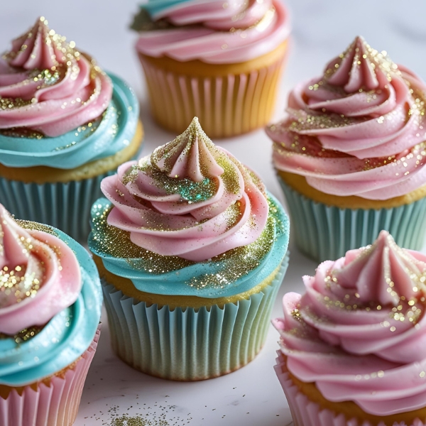 glitter cupcakes