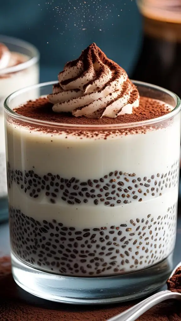 tiramisu chia pudding