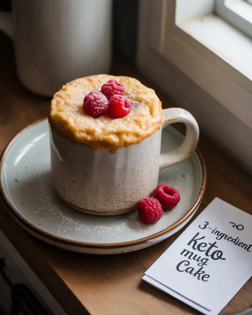 3 ingredient keto mug cake