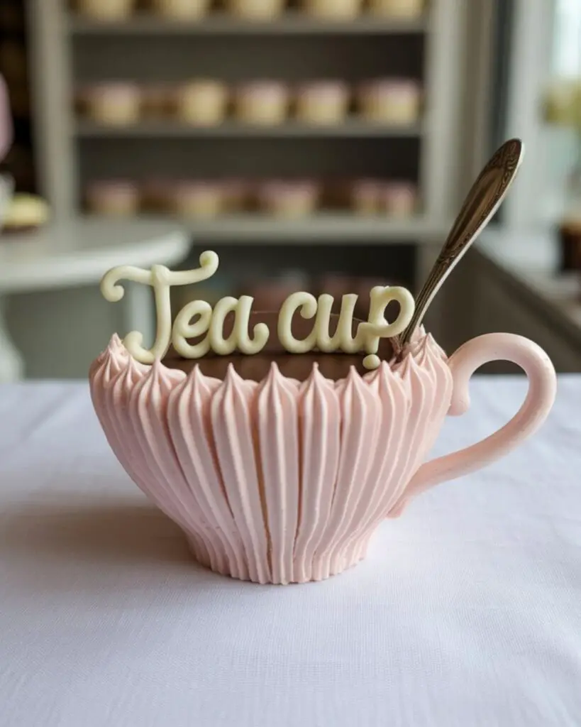 tea cup shaped edible cupcake recipe