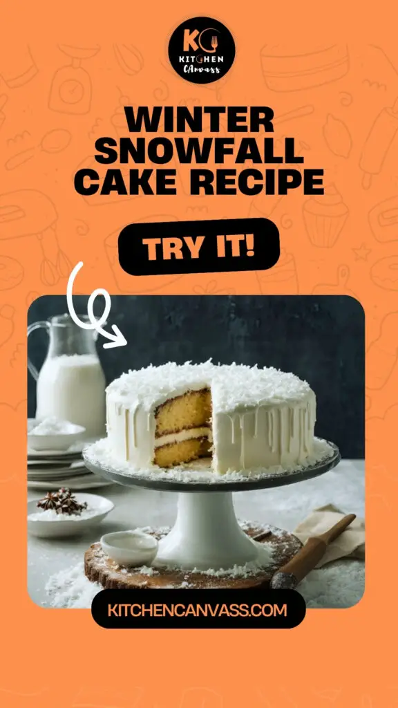 Winter Snowfall Cake Recipe