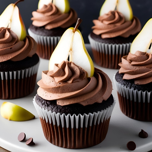 Chocolate Pear Cupcakes