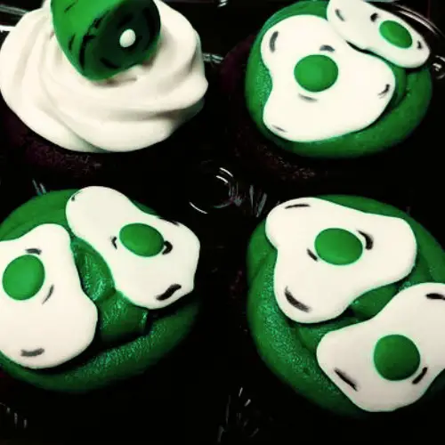 Green Eggs and Ham Cupcakes