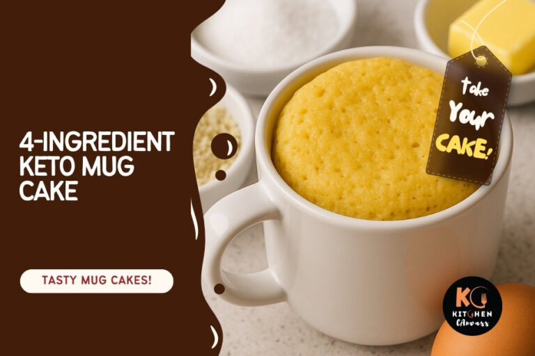 Quick and Simple 4 Ingredient Keto Mug Cake