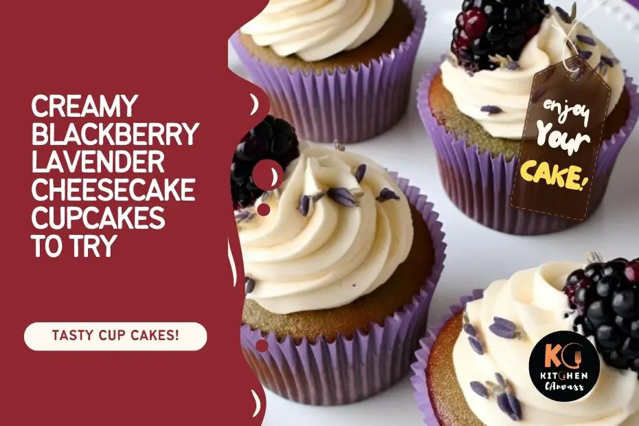 Blackberry Lavender Cheesecake Cupcakes