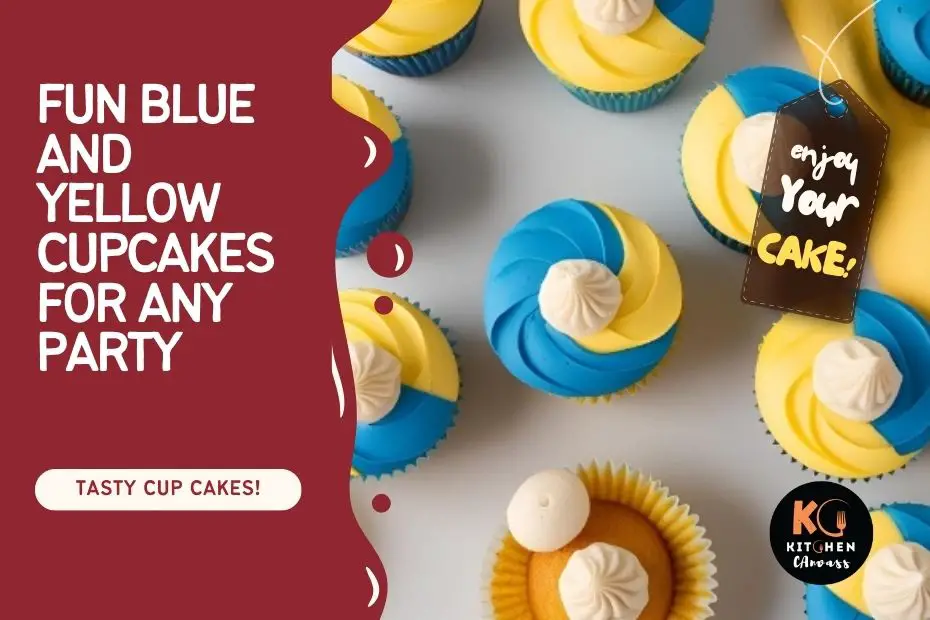 Blue and Yellow Cupcakes