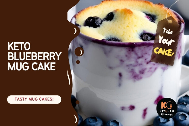 Moist & Fruity Keto Blueberry Mug Cake in Minutes