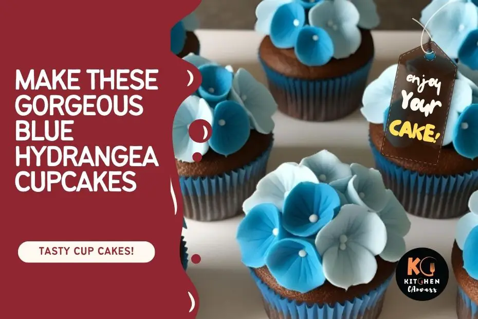 Blue Hydrangea Cupcakes