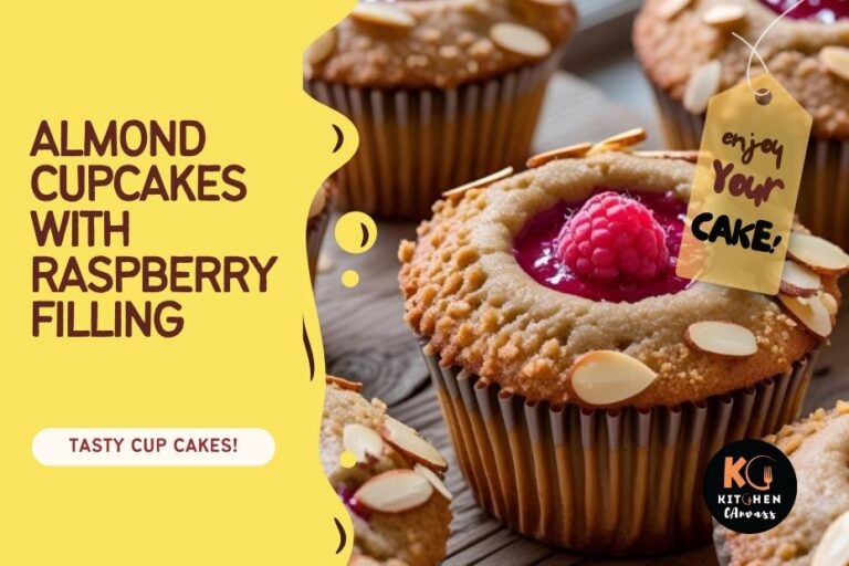 Almond Cupcakes with Raspberry Filling
