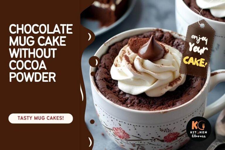 Rich Chocolate Mug Cake Without Cocoa Powder
