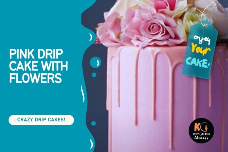 Pink Drip Cake with Flowers – Fresh, Simple, and Beautifully Decorated