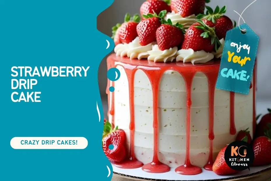 strawberry drip cake