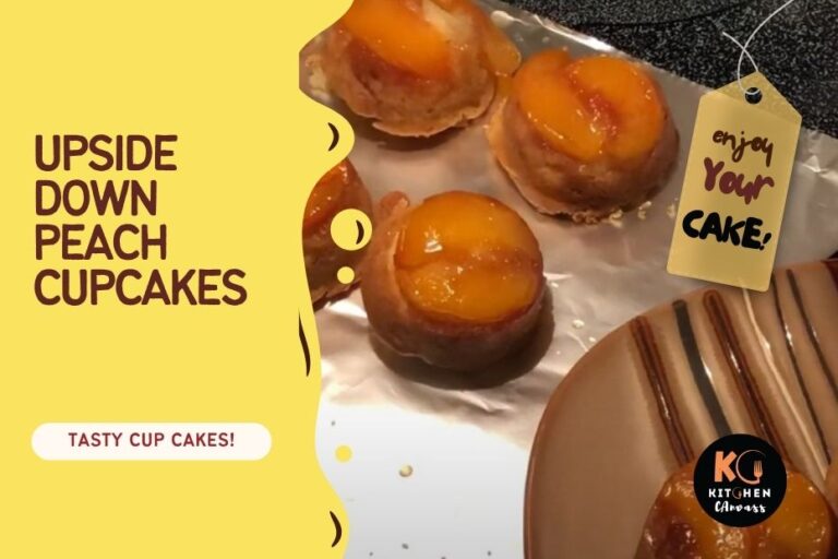 Upside Down Peach Cupcakes