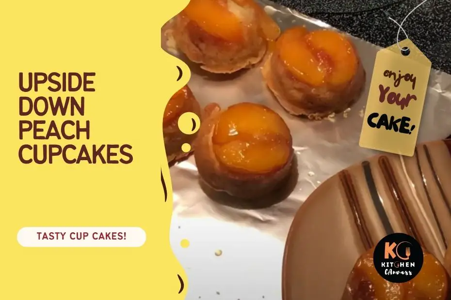 upside down peach cupcakes