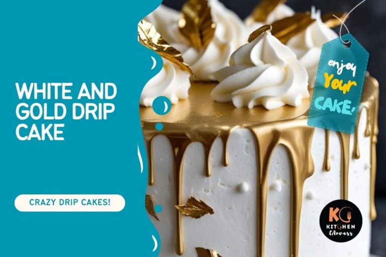 How to Make a White and Gold Drip Cake