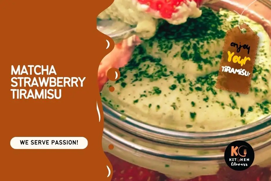 matcha strawberry tiramisu