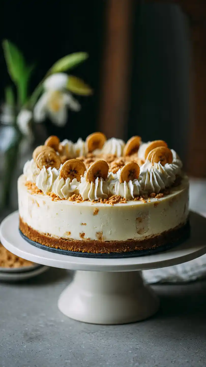 Banana Pudding Cheesecake vanilla wafer crust