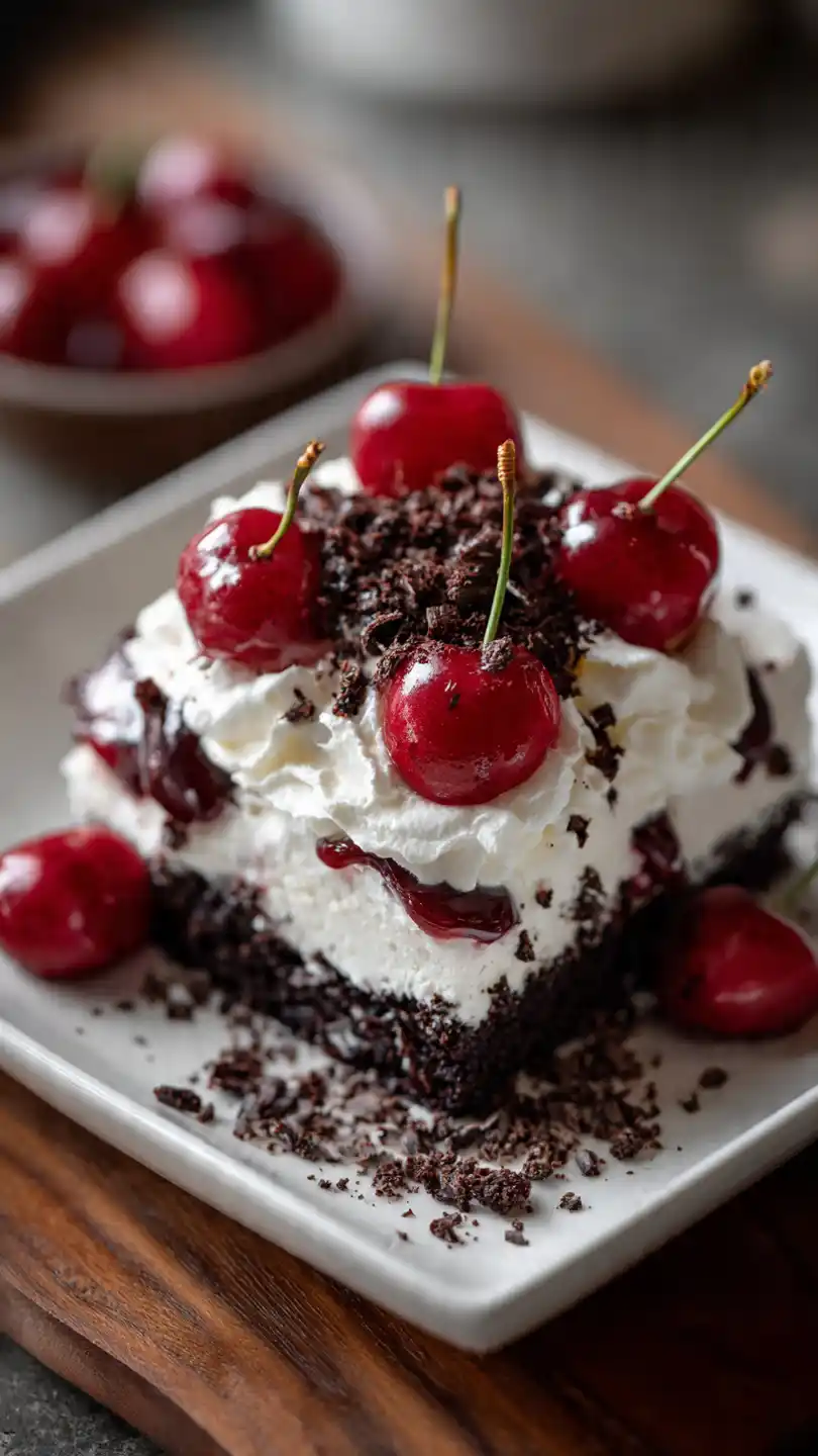 Black Forest Poke Cake topping

